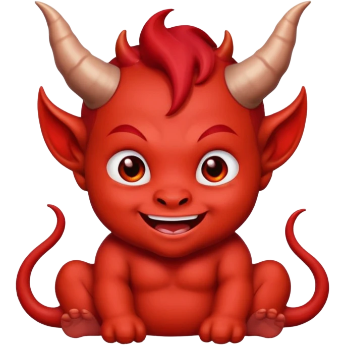 Hot stuff cute baby devil emoji