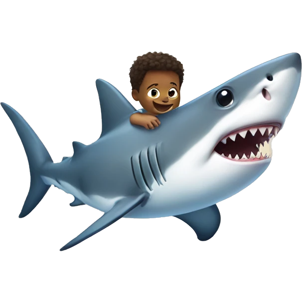 Shark with a baby shark emoji