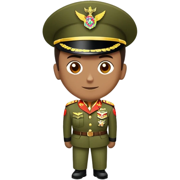 crie um emoji de um militar do exercito venezolano com o camuflado típico emoji