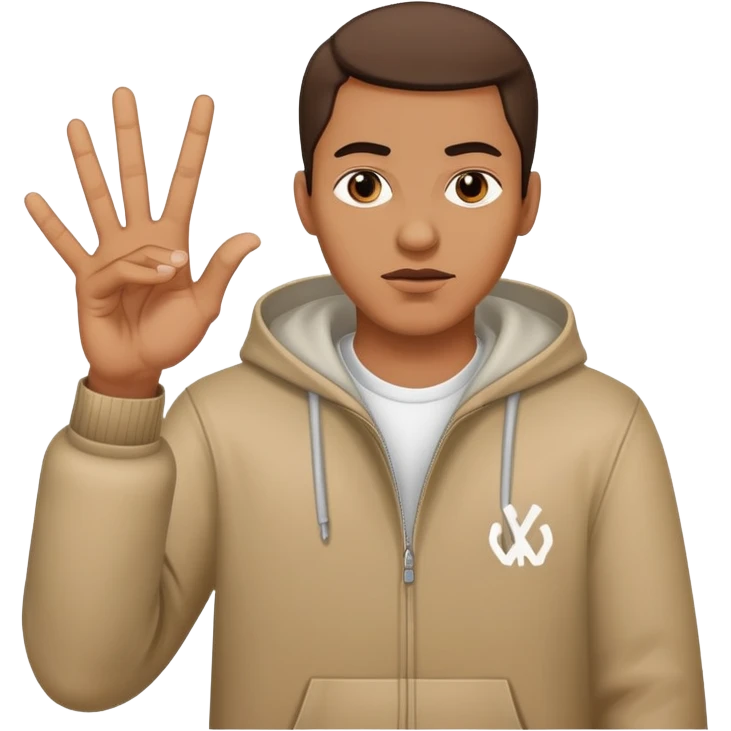 Gang member throwing up gang signs emoji