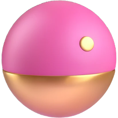 shiny pink gold dot emoji