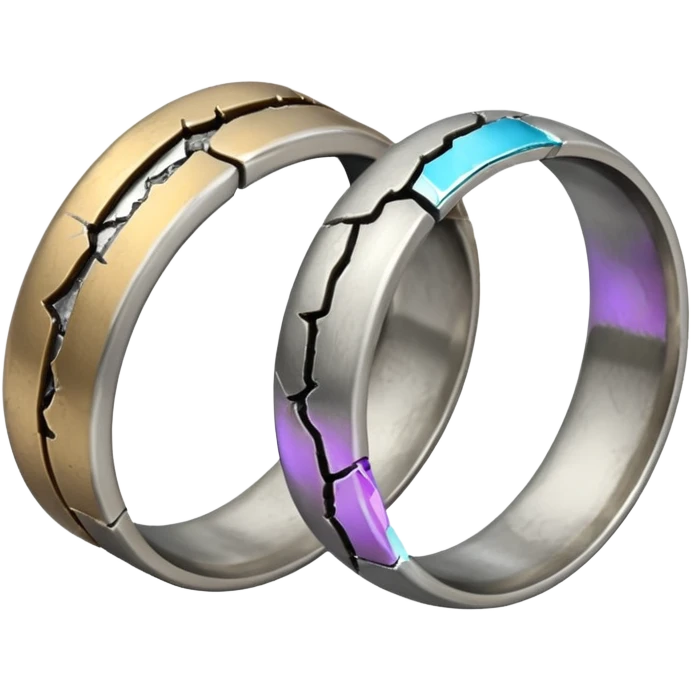 Broken wedding ring  into two parts  emoji