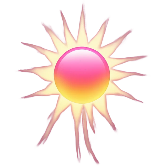 Pink sunshine smoking cigarette emoji