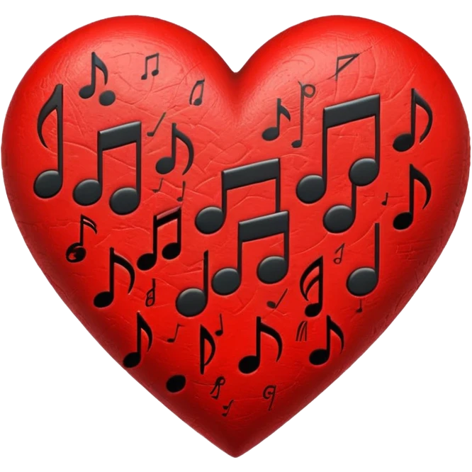 music themed heart emoji