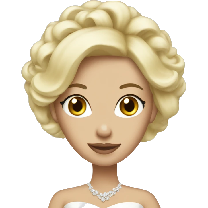 Wedding blonde bride emoji
