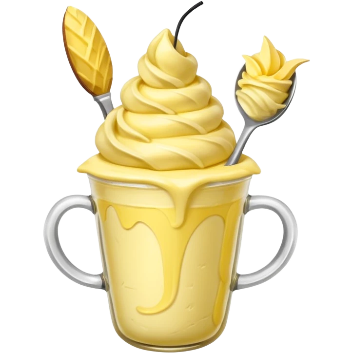 Dole whip in a cup with a spoon emoji