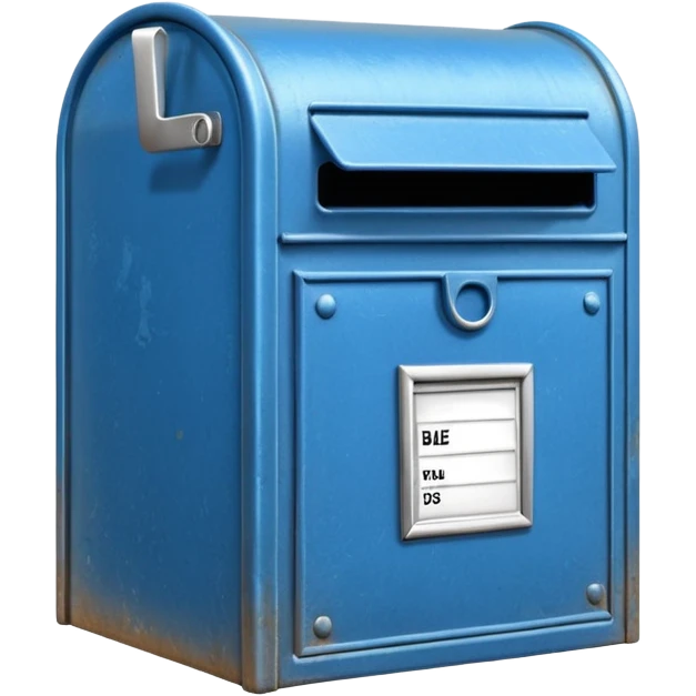 empty blue postbox emoji