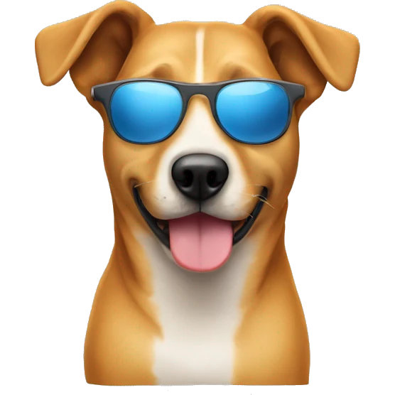 Hund mit einer Sonnenbrille  emoji