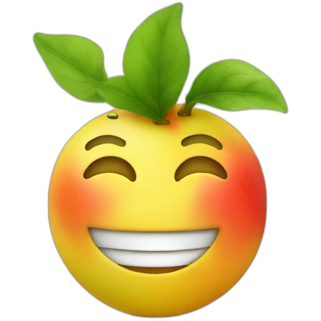 fruit face full of life emoji