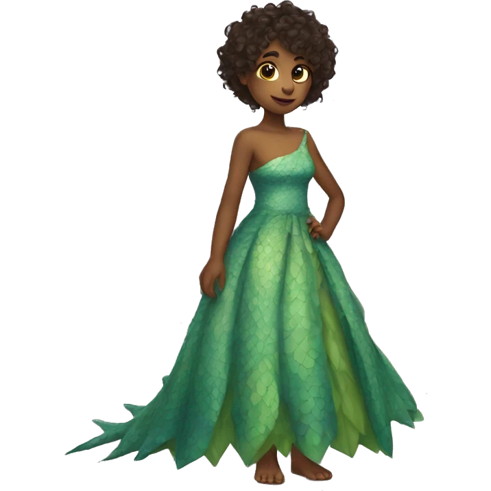 autistic dragon but beautiful with a dress emoji