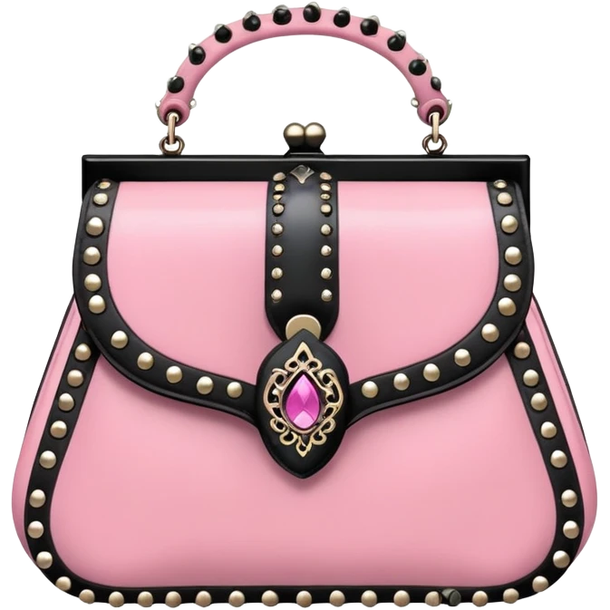 pink and black gothic purse emoji