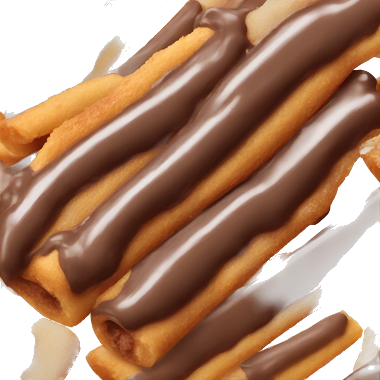 Chocolate dipped churro tip emoji