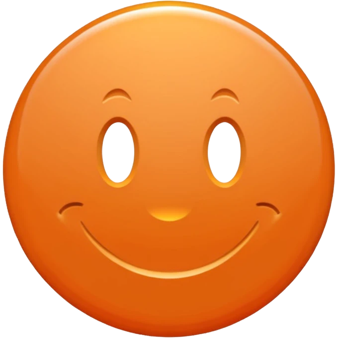 Orange circle with a white M in the Middle emoji