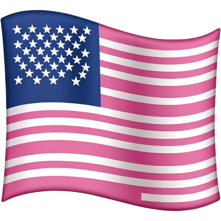 pink american flag without flagpole emoji