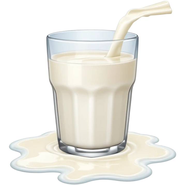 glass of milk spill on floor emoji