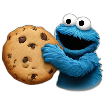 cookie monster watching through the whole in the wall emoji