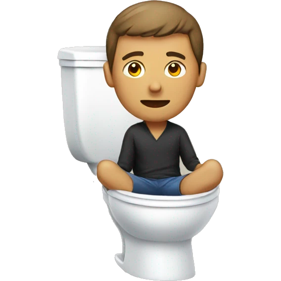 Man in a toilet emoji