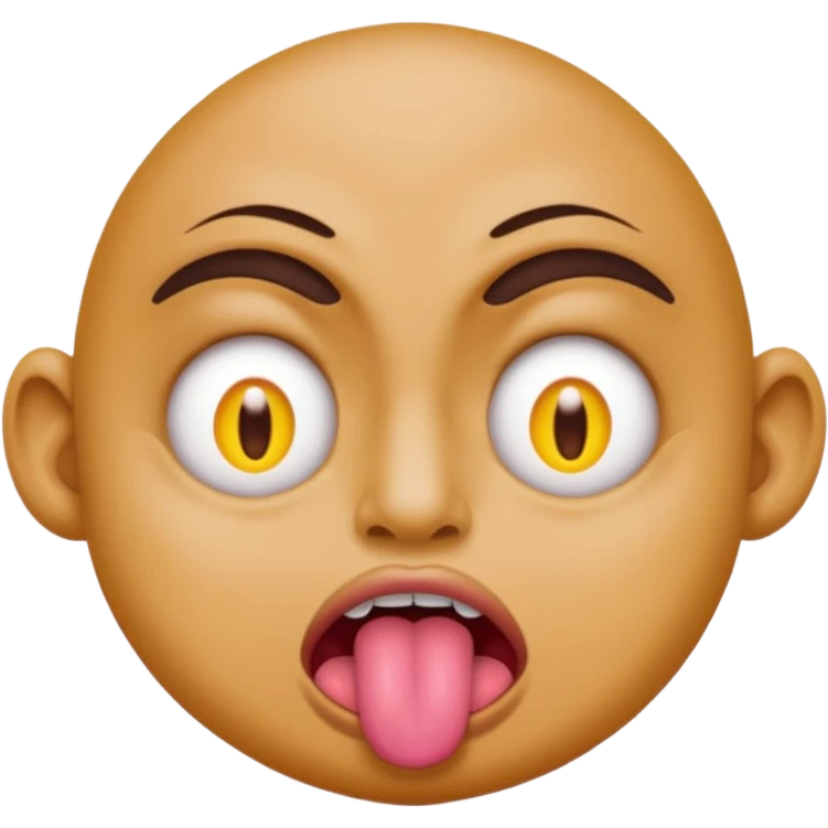 ugly pleading with eyes yellow emoticon🥺👀 emoji with tongue out emoji