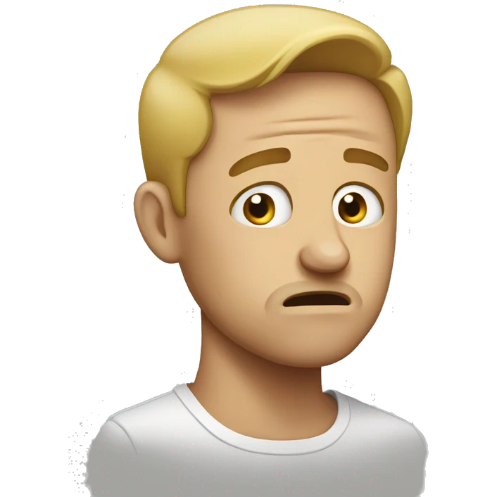 crying white man emoji