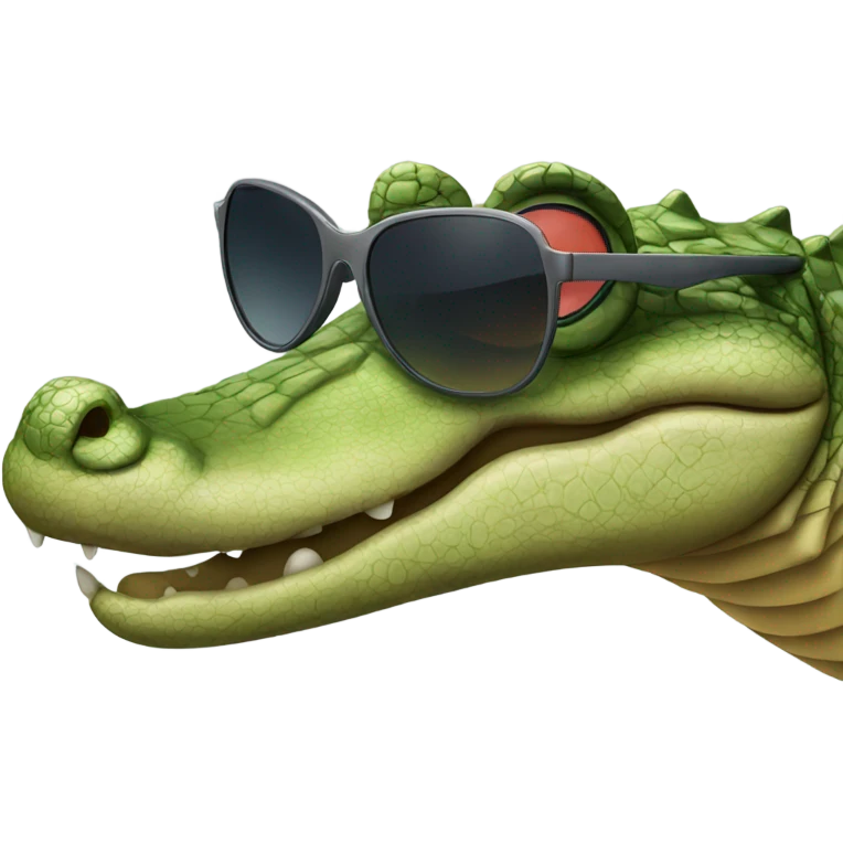 Crocodile wearing sunglasses  emoji