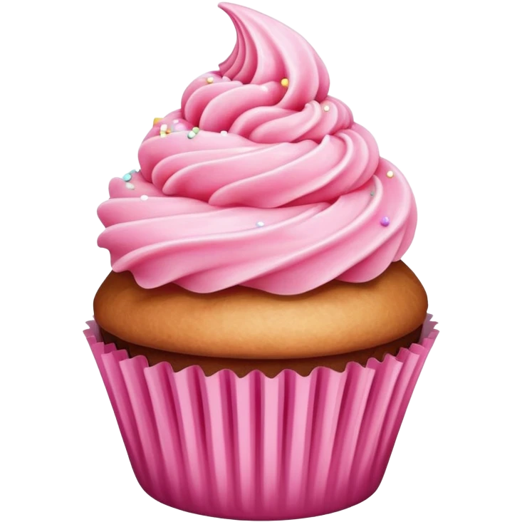 Cupcake with pink icing emoji