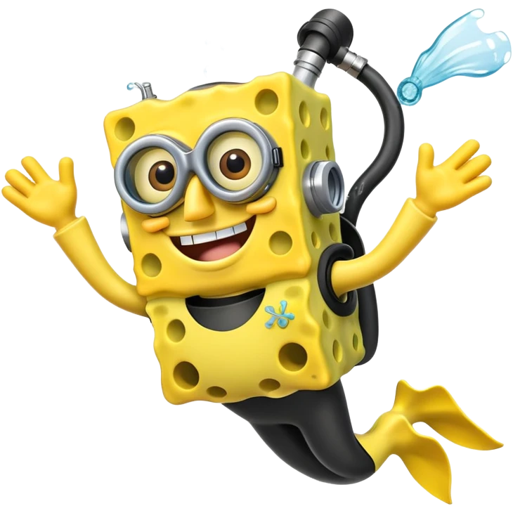 SpongeBob scuba diving emoji