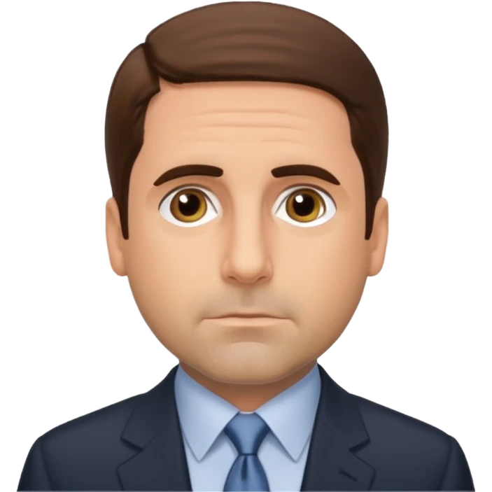 michael scott from the office, realistic emoji