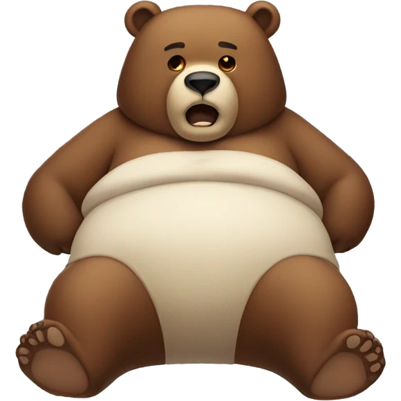 bear's tummy hurts emoji