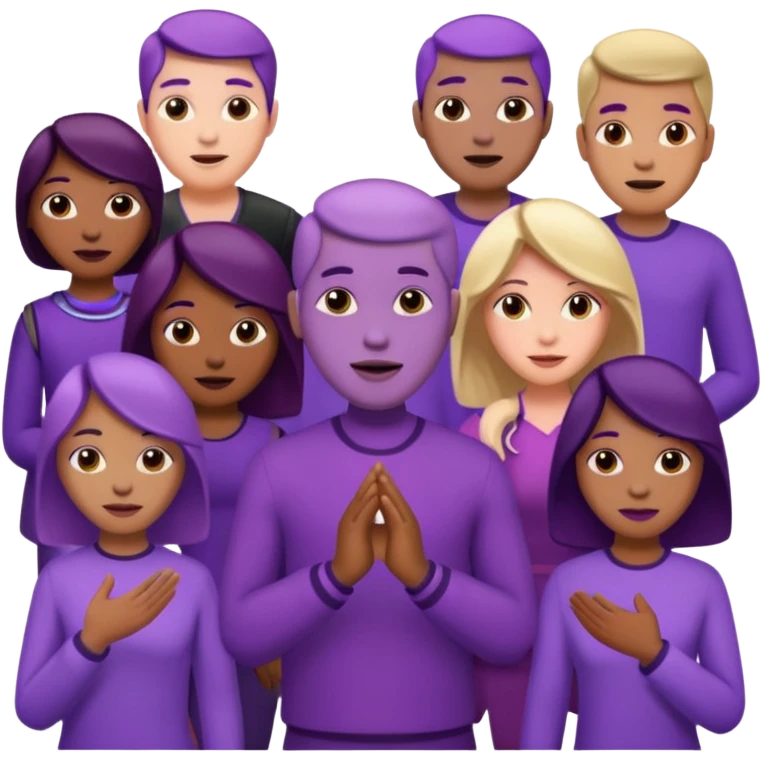 purple people group emoji