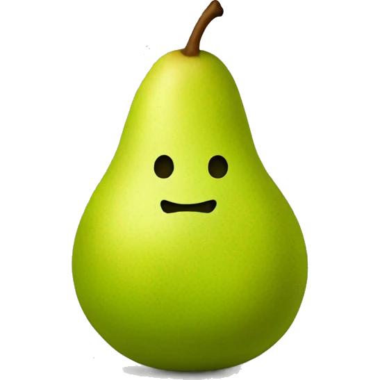 Pear no face emoji