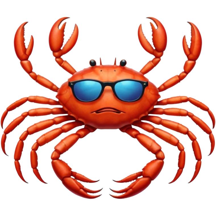 Female Alaska king crab with sunglasses  emoji