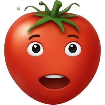 A tomato shows a heart emoji