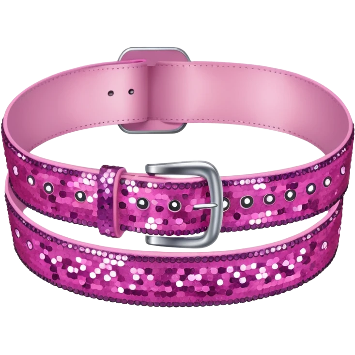 Pink sequin belt emoji