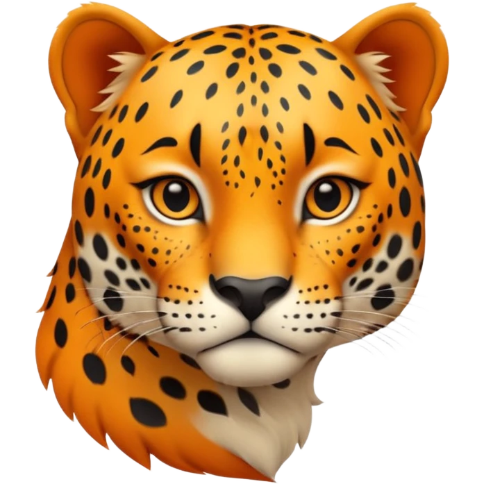 A high-resolution photo-realistic digital illustration of a young jaguar, chest upward A high-resolution, photo-realistic digital illustration of a majestic young jaguar emoji