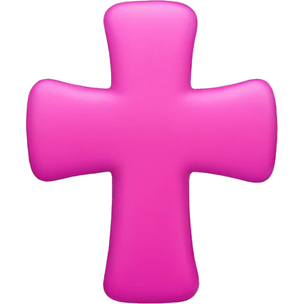 Pink cross emoji