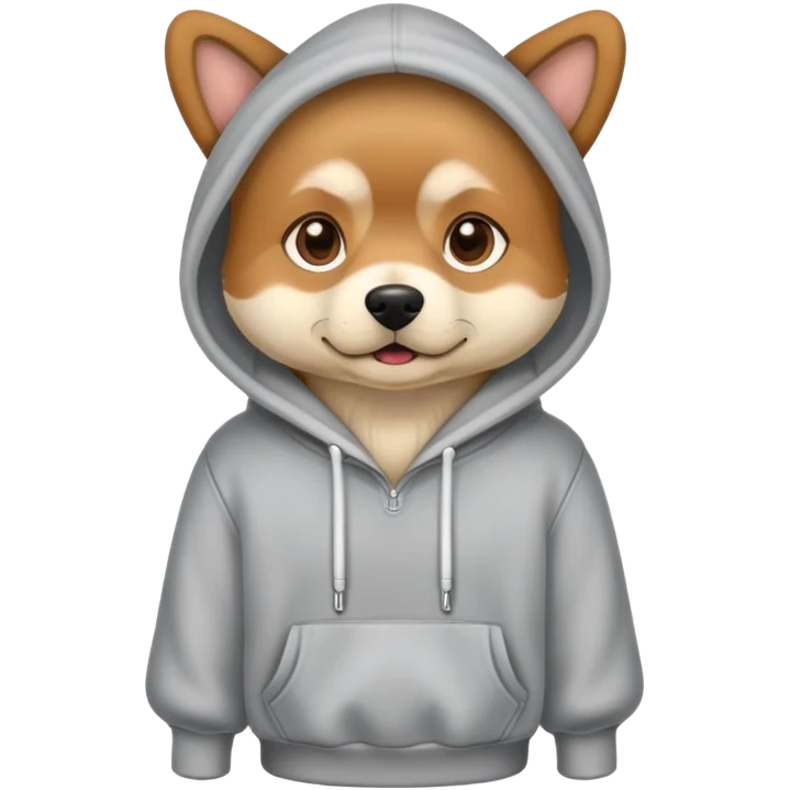 Dog wearing a hoodie emoji