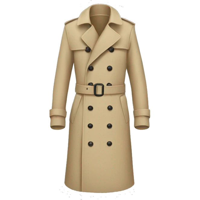 beige trench coat emoji