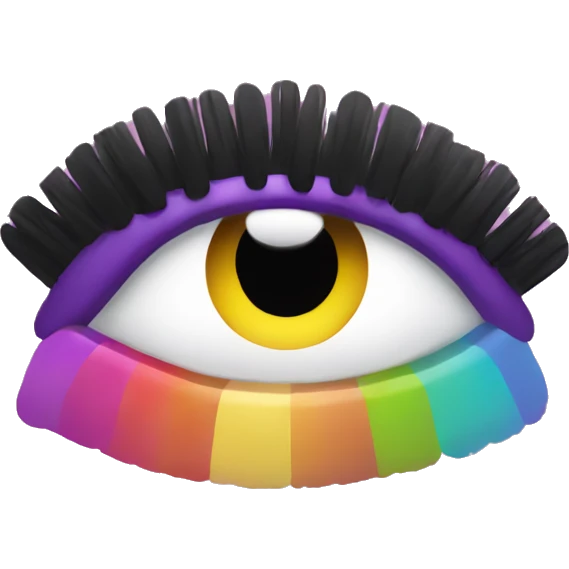 mascara colorful tones emoji