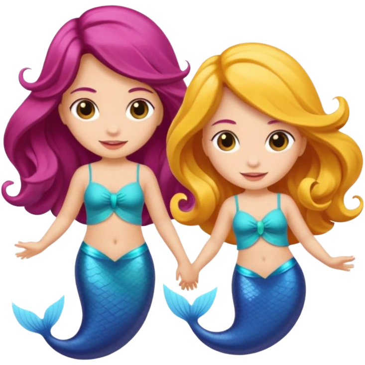 Dos sirenas juntas emoji
