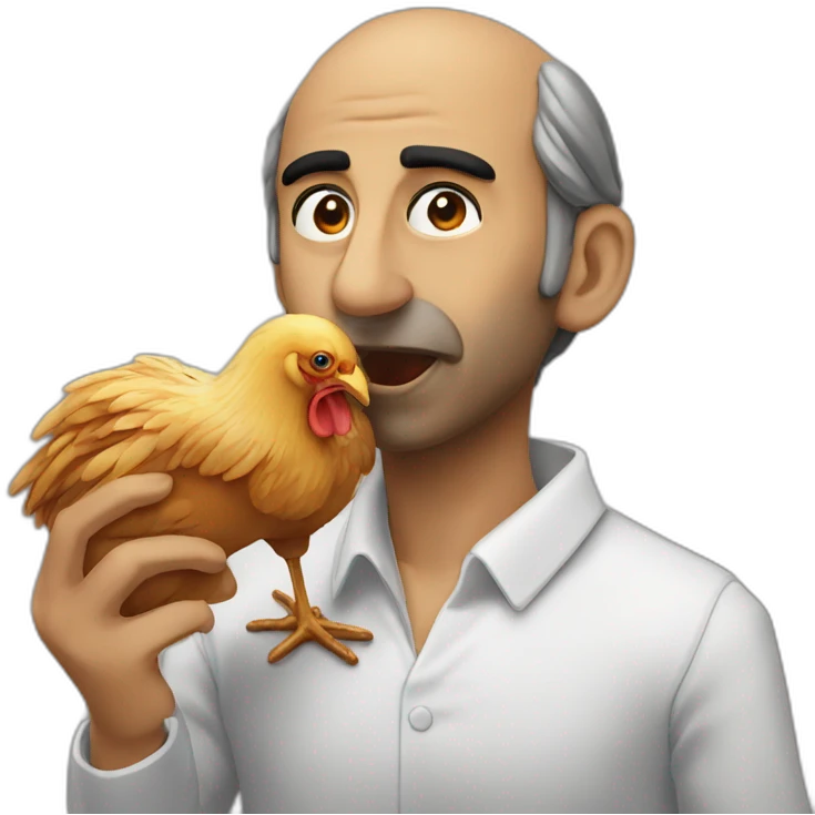 zemmour eating chicken emoji