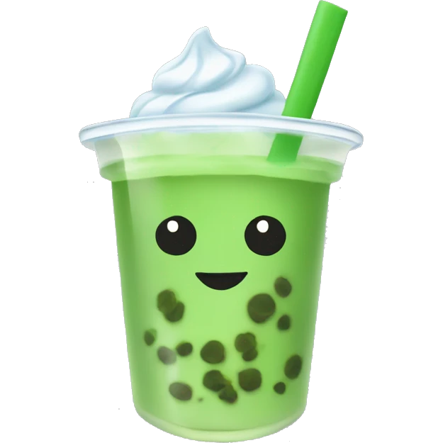 Boba green tea emoji