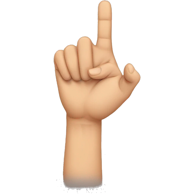 All fingers open except the index finger emoji