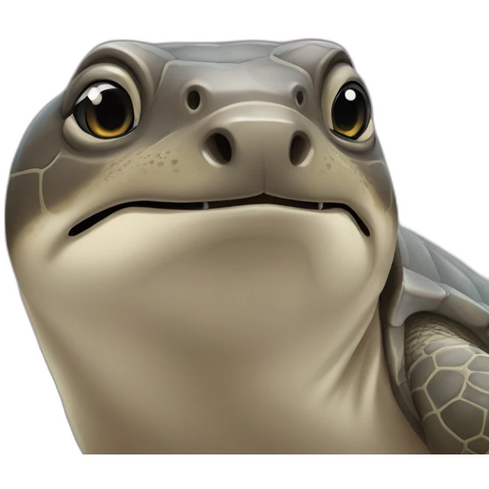 Tortue avec une loutre dessus emoji