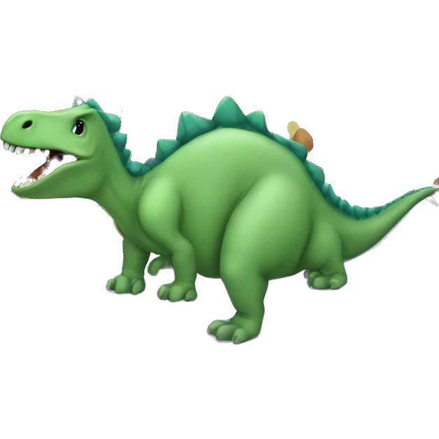 А dinosaur in bed emoji