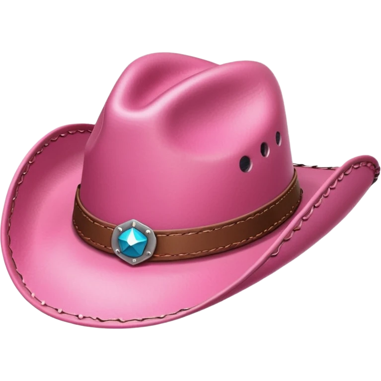 pink cowboy hat tilted to the side emoji