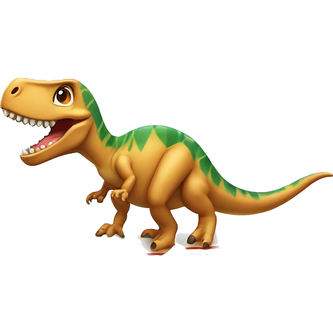 dinosaur riding a surfboard ￼ emoji