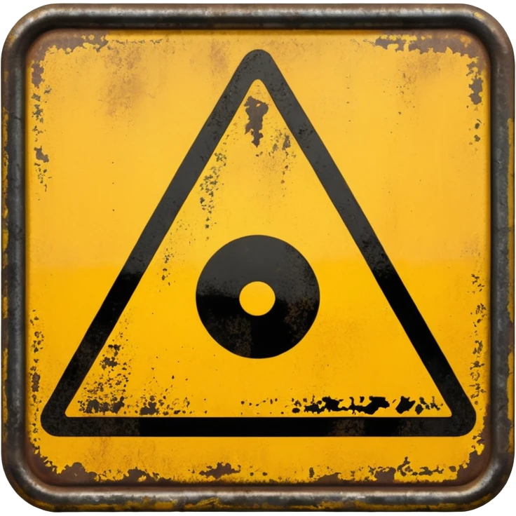 sulfuric acid, hazard sign emoji