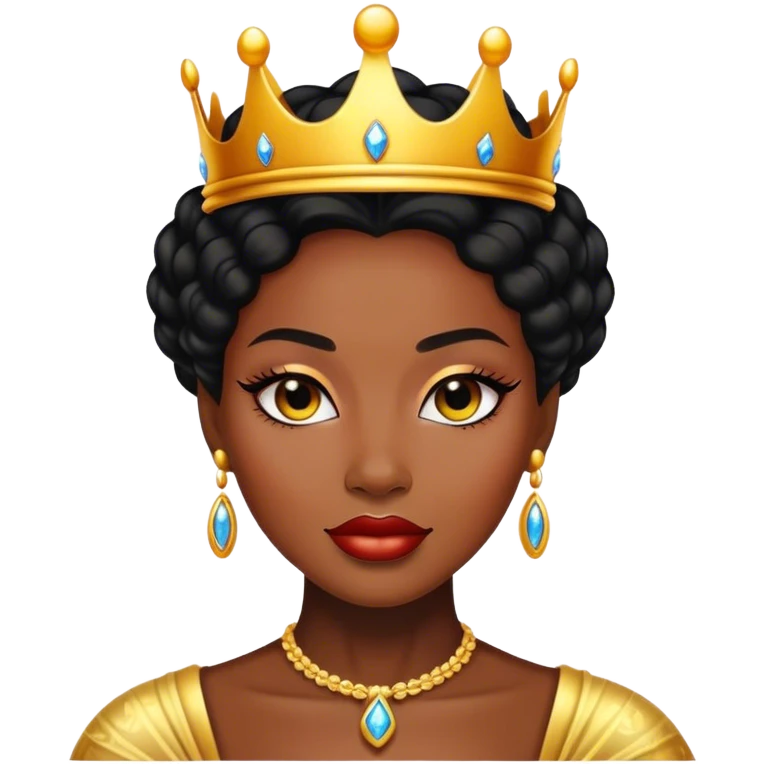 a pretty black rich queen  emoji