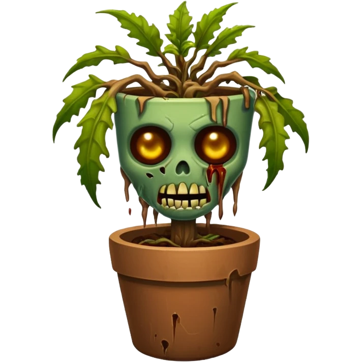 zombie plant in pot emoji