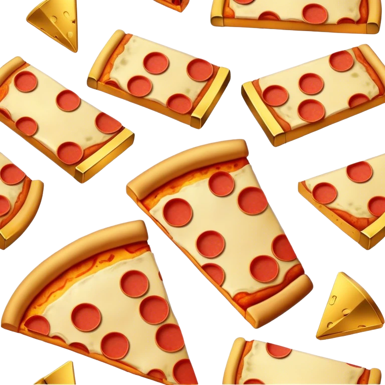 Pizza with gold bars emoji